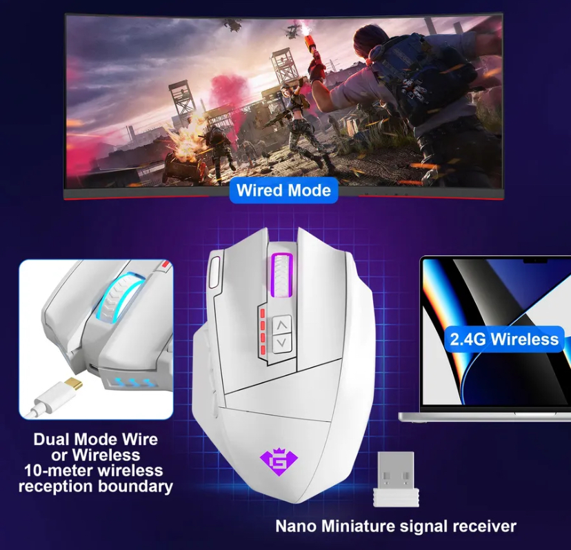 Беспроводная игровая мышь Gamspeed RGB 16000 DPI