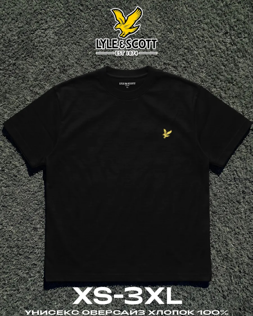 Черная футболка Lyle&Scott с вышивкой