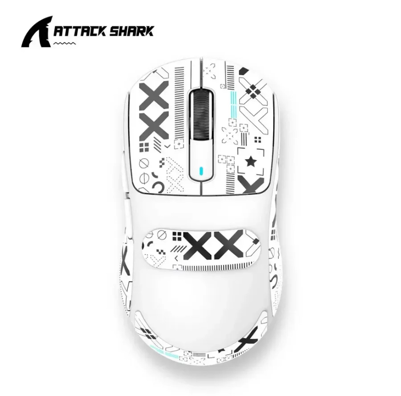 Беспроводная игровая мышь Attack Shark X3 White Anti-Slip